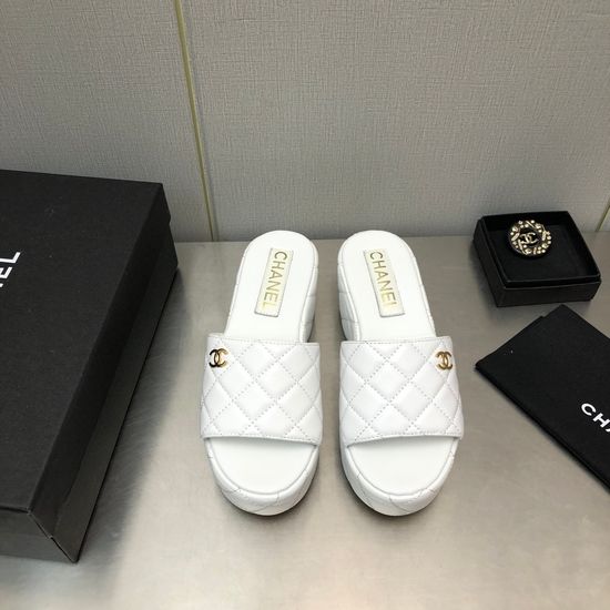 Chanel Quilted Platform Sandals Comfortable Soft Sole Casual Shoes