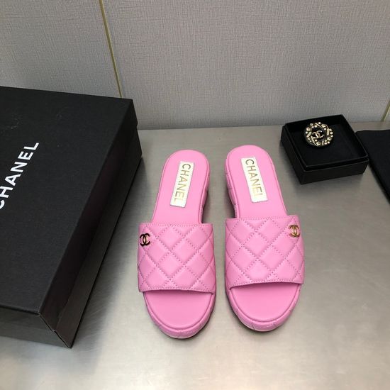 Chanel Quilted Platform Sandals Comfortable Soft Sole Casual Shoes