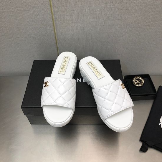 Chanel Quilted Platform Sandals Comfortable Soft Sole Casual Shoes