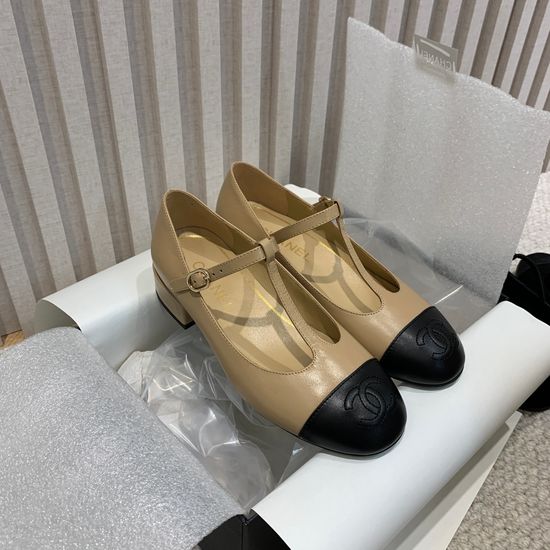 Chanel Vintage Style Leather Mary Jane Shoes Comfortable