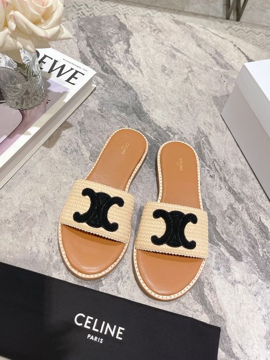 Celine Woven Upper Soft Lining Genuine Sole Casual Sandals