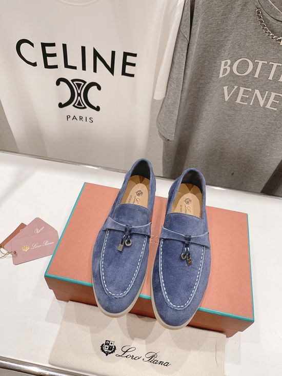Loro Piana Classic Soft Suede Loafers with Non-slip Sole