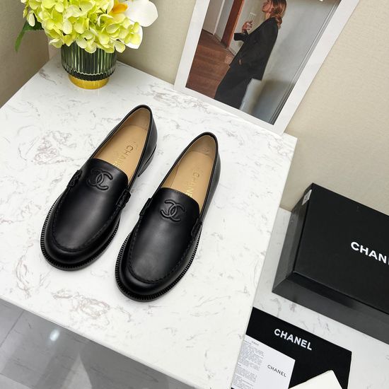 Chanel Premium Leather Dress Loafers Soft Lining Formal Casual Wear