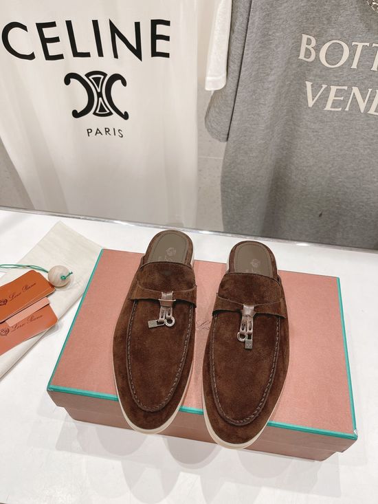 Loro Piana Classic Suede Loafers Comfortable Durable Daily Casual Shoes