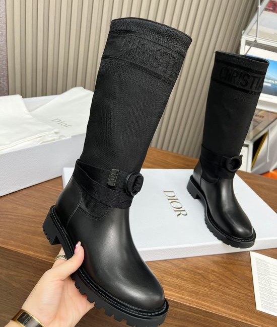 Christian Dior CD Premium Cowhide Leather Slip On Work Boots