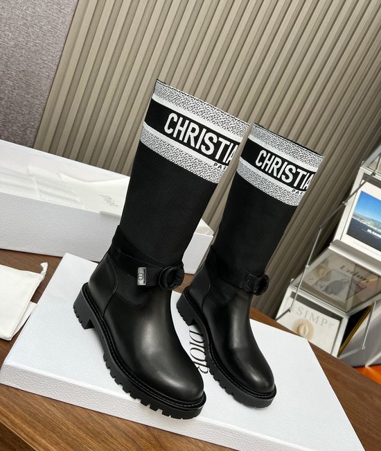 Christian Dior CD Premium Cowhide Leather Slip On Work Boots