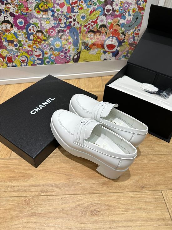 Chanel Chunky Sole Platform Loafers Height Boosting Non Slip Shoes