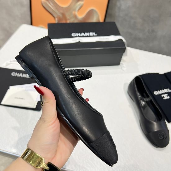 Chanel Detachable Knit Sock Mary Jane Flats Non-slip Leather Sole Shoes
