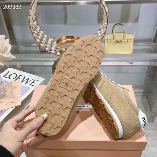 Miu Miu Vintage Suede Casual Flat Fashion Sneakers