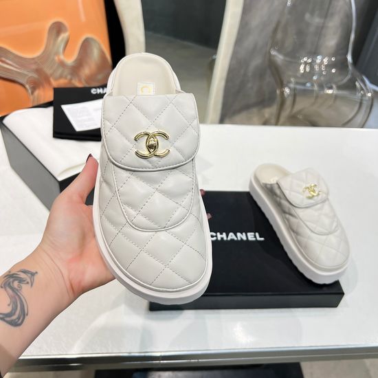Chanel Chunky Sole Casual Slip On Mule Sandals