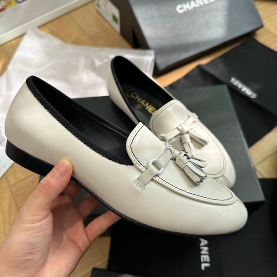 Chanel Retro Leather Loafers Classic Comfortable Casual Shoes