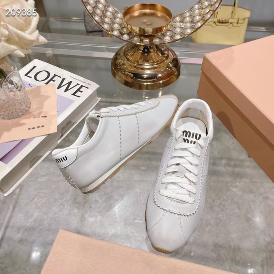 Miu Miu Vintage Suede Casual Flat Fashion Sneakers