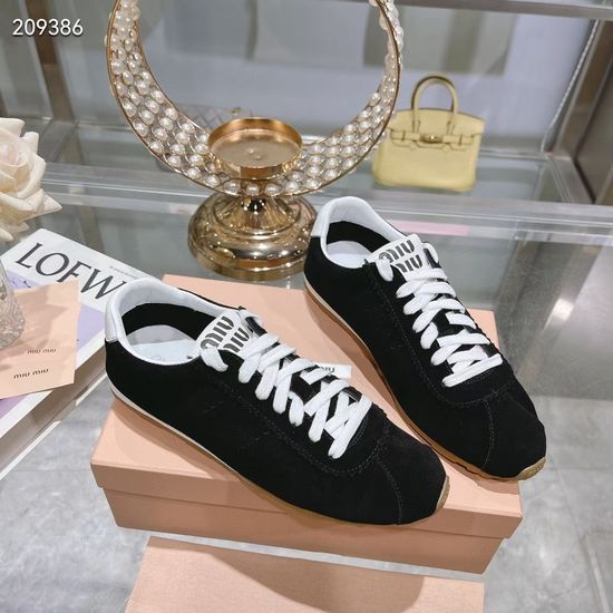 Miu Miu Vintage Suede Casual Flat Fashion Sneakers