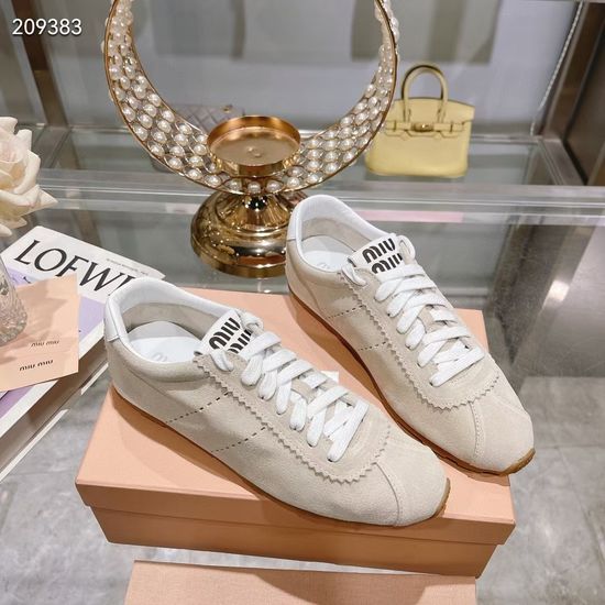 Miu Miu Vintage Suede Casual Flat Fashion Sneakers