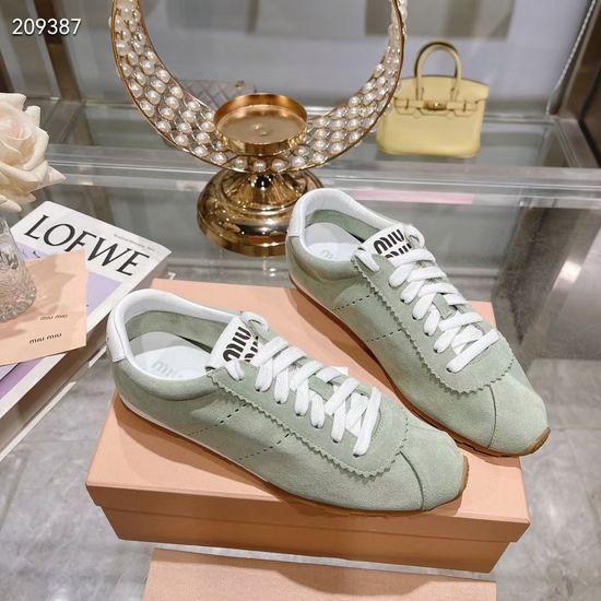 Miu Miu Vintage Suede Casual Flat Fashion Sneakers