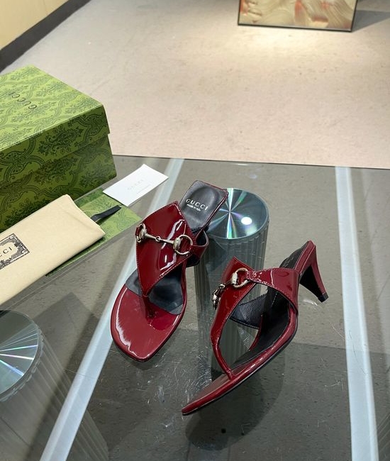 Gucci Velvet Bow High Heel Slide Sandals Premium Leather Sole
