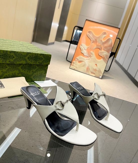 Gucci Velvet Bow High Heel Slide Sandals Premium Leather Sole
