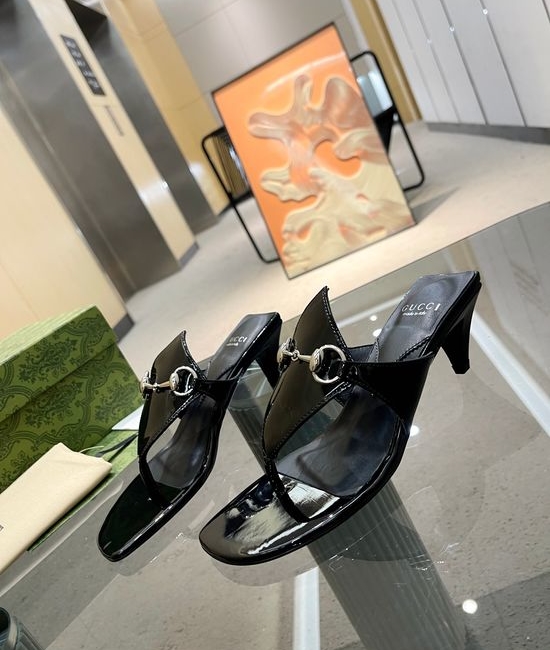 Gucci Velvet Bow High Heel Slide Sandals Premium Leather Sole