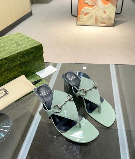 Gucci Velvet Bow High Heel Slide Sandals Premium Leather Sole