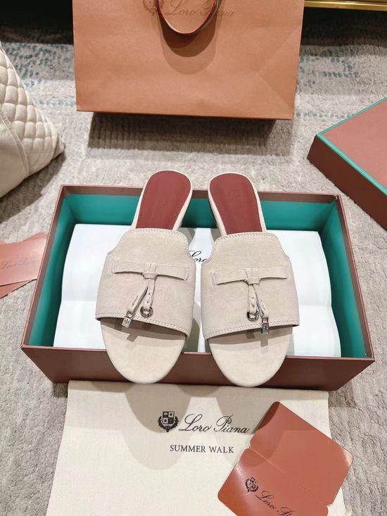 Loro Piana Comfortable Knitted Slippers with Soft Sheepskin Insole