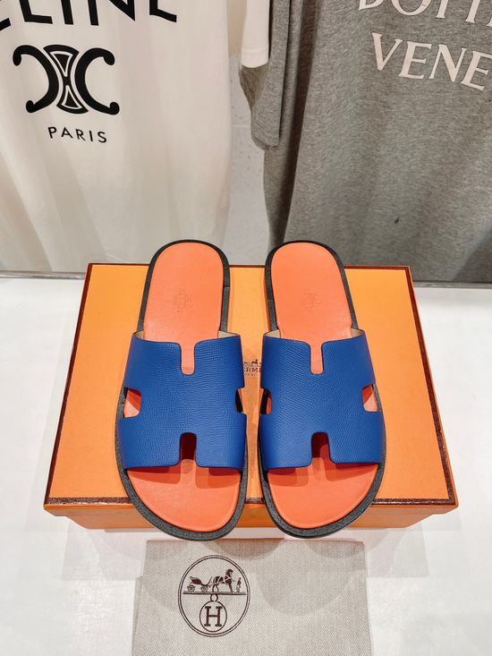 Hermes Premium Flat Beach Slides with Soft Lining and Leather Sole