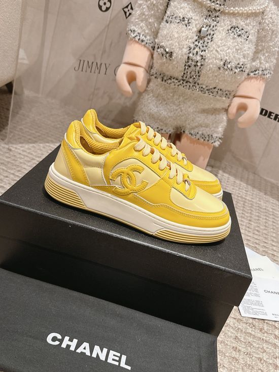 Chanel Classic Black And White Casual Skate Shoes