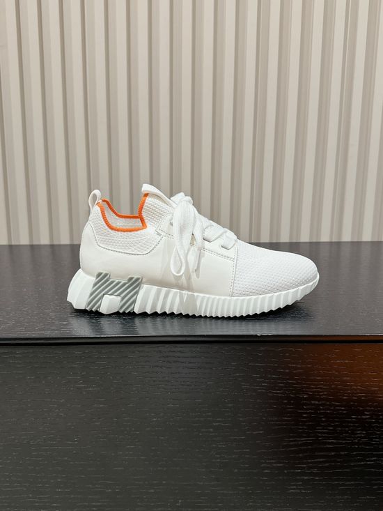 Hermes Premium Leather Suede Casual Comfort Sneakers