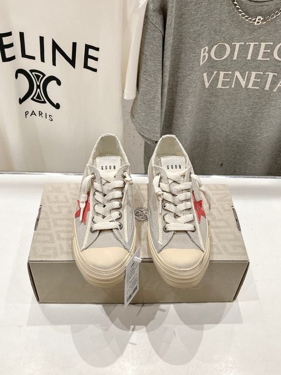 Golden Goose Comfortable Distressed Leather Sneakers Casual Height Boost Daily Shoes