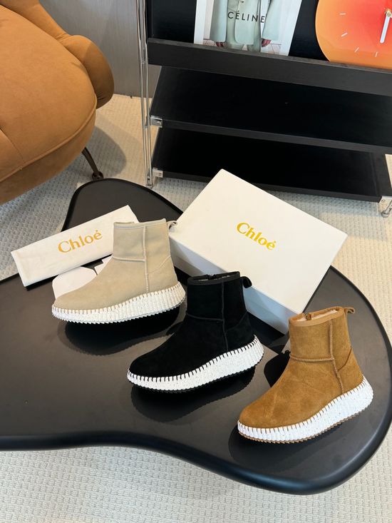 Chloe Suede Wool Lining Warm Winter Boots
