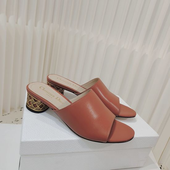 Christian Dior Minimalist Leather Chunky Heel Casual Footwear