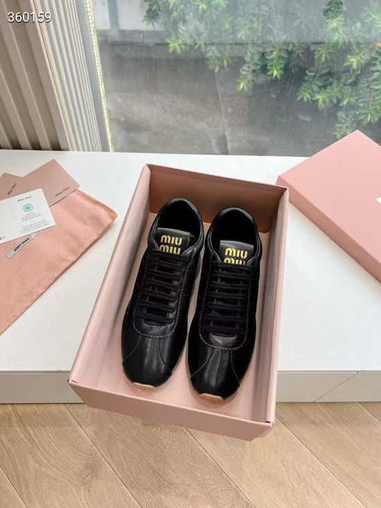 Miu Miu Vintage Suede Casual Flat Fashion Sneakers