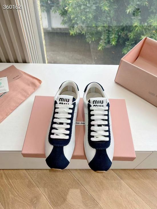 Miu Miu Vintage Suede Casual Flat Fashion Sneakers