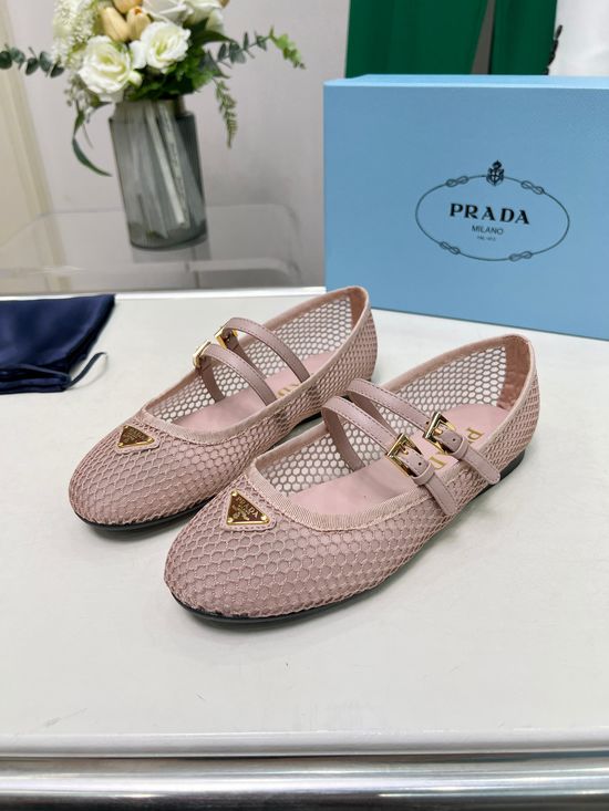 Prada Retro Style Leather Loafers With Decorative Buckle