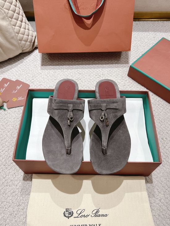 Loro Piana Cashmere Upper Soft Lined Comfortable Slide Sandals