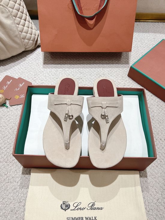 Loro Piana Cashmere Upper Soft Lined Comfortable Slide Sandals