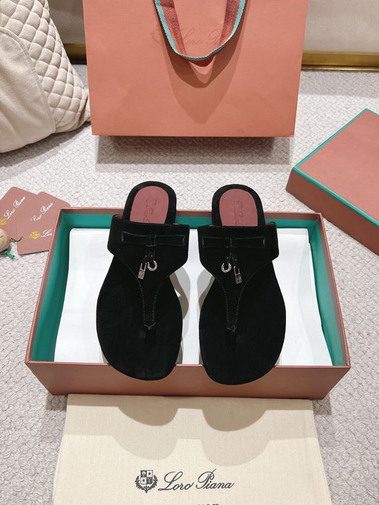 Loro Piana Cashmere Upper Soft Lined Comfortable Slide Sandals