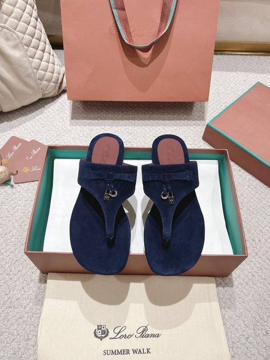 Loro Piana Cashmere Upper Soft Lined Comfortable Slide Sandals