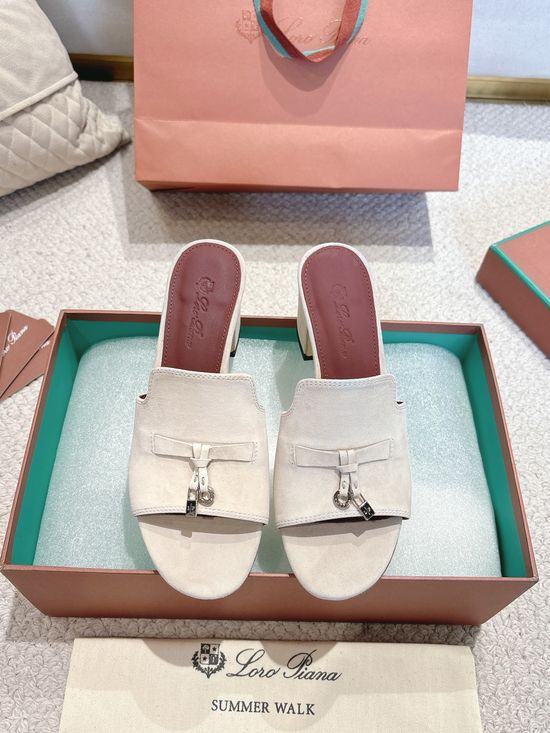 Loro Piana Knit Upper Soft Lined Non Slip Slide Sandals