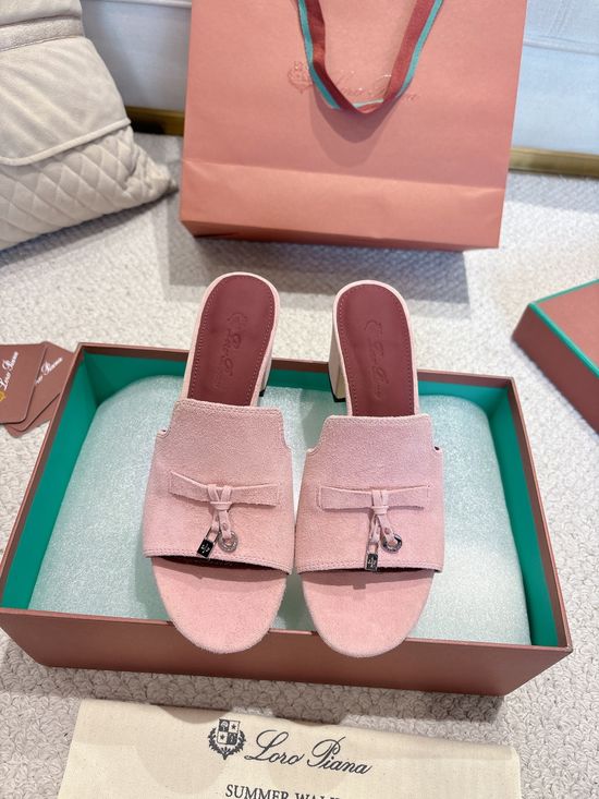 Loro Piana Knit Upper Soft Lined Non Slip Slide Sandals