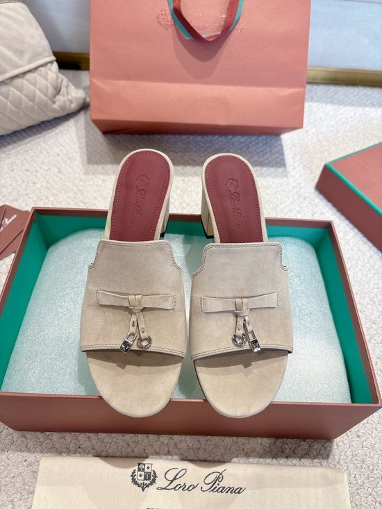 Loro Piana Knit Upper Soft Lined Non Slip Slide Sandals