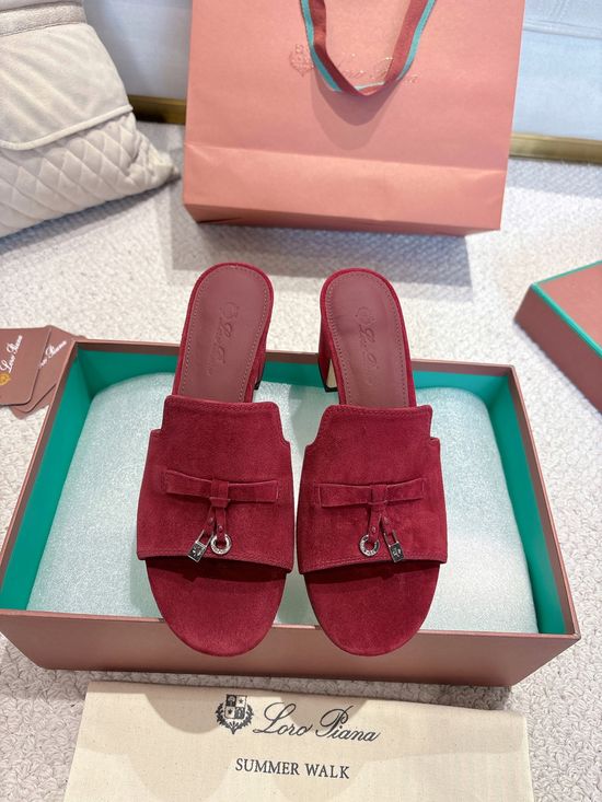 Loro Piana Knit Upper Soft Lined Non Slip Slide Sandals