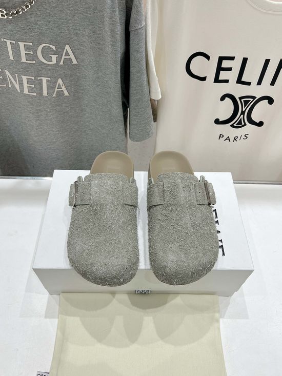 Loewe Soft Suede Half Slippers Comfortable Non-slip Retro Home Outdoor Shoes