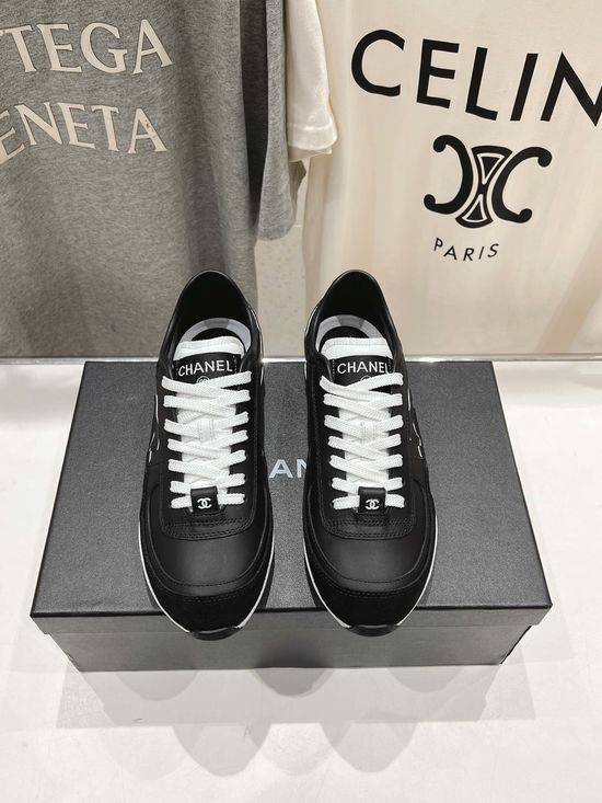 Chanel Classic Contrast Casual Sneakers Lightweight Comfortable Versatile Daily Footwear