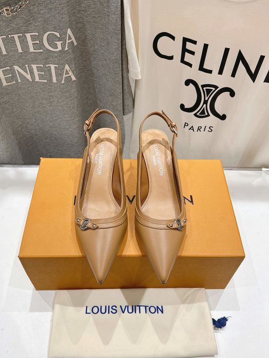 Louis Vuitton Elegant Genuine Leather Mary Jane Flats Premium Sole