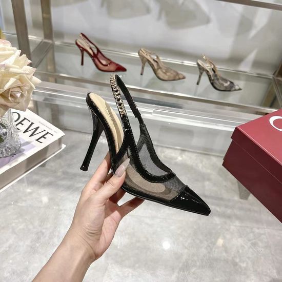 Gucci Classic Mesh Patent Leather High Heel Dress Shoes