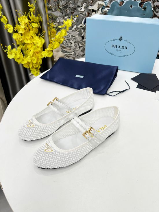 Prada Retro Style Leather Loafers With Decorative Buckle