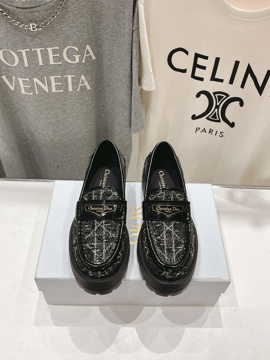 Christian Dior Premium Leather Lined Slip On Loafer Casual Shoes