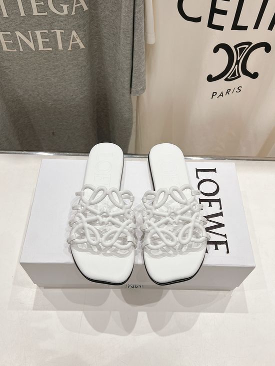 Loewe Vintage Style Flat Beach Slides Premium Quality