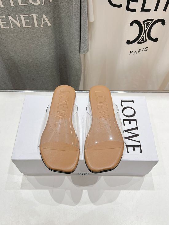 Loewe Vintage Style Flat Beach Slides Premium Quality