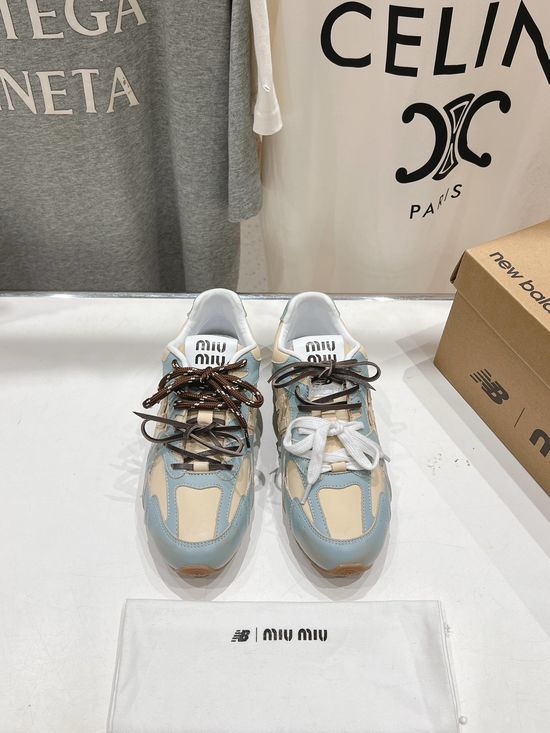 Miu Miu Vintage Style Distressed Casual Chunky Sneakers